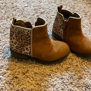 Cheetah and brown booties -kids